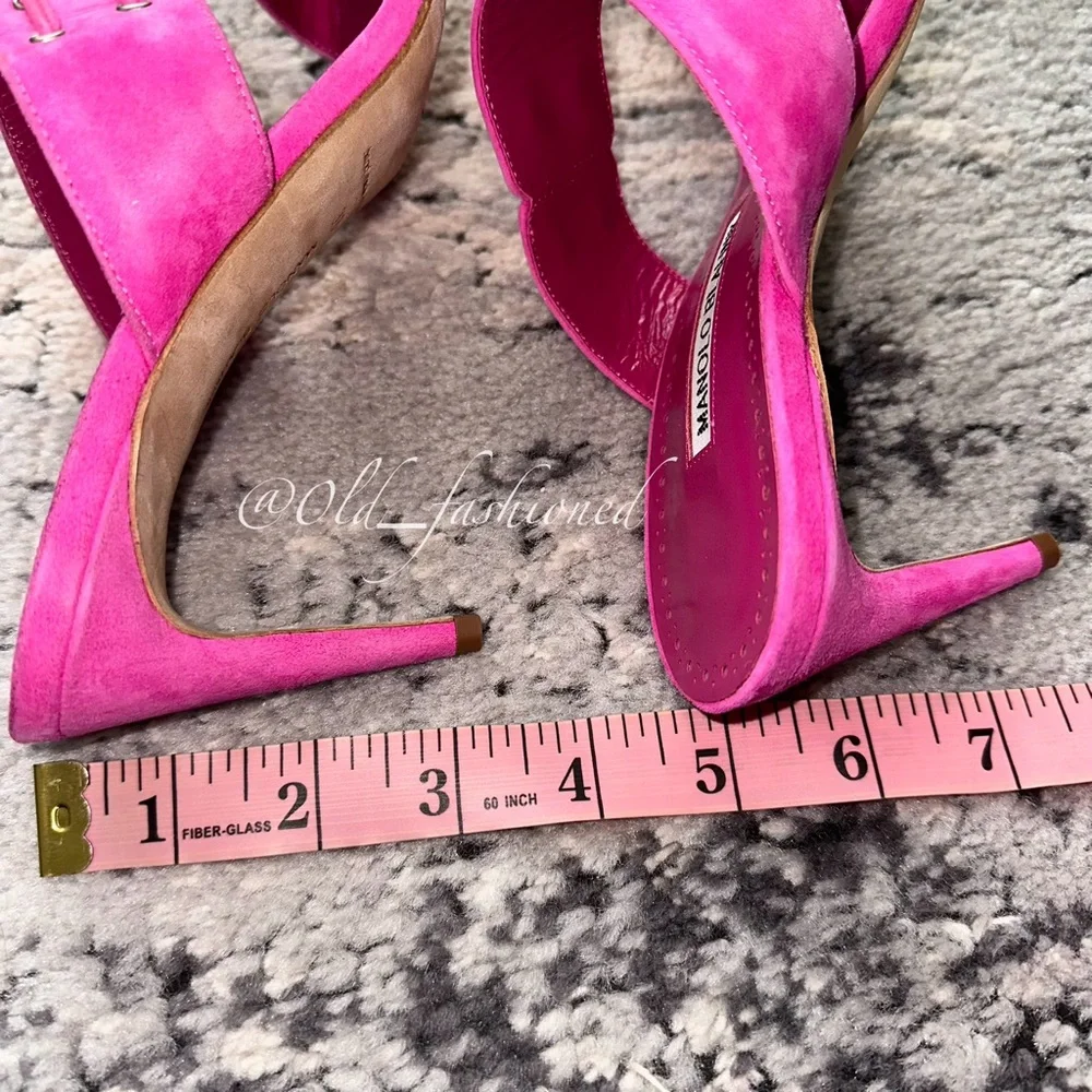 MANOLO BLAHNIK Nebre Mules (Pink) - Picture 14 of 15